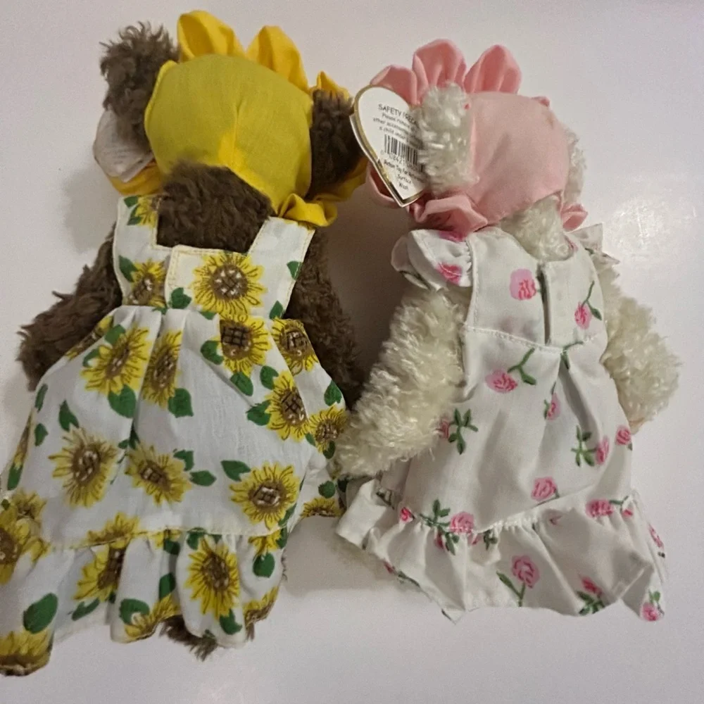 Vintage TY Attic Treasures Susannah and Rosalie teddy bears